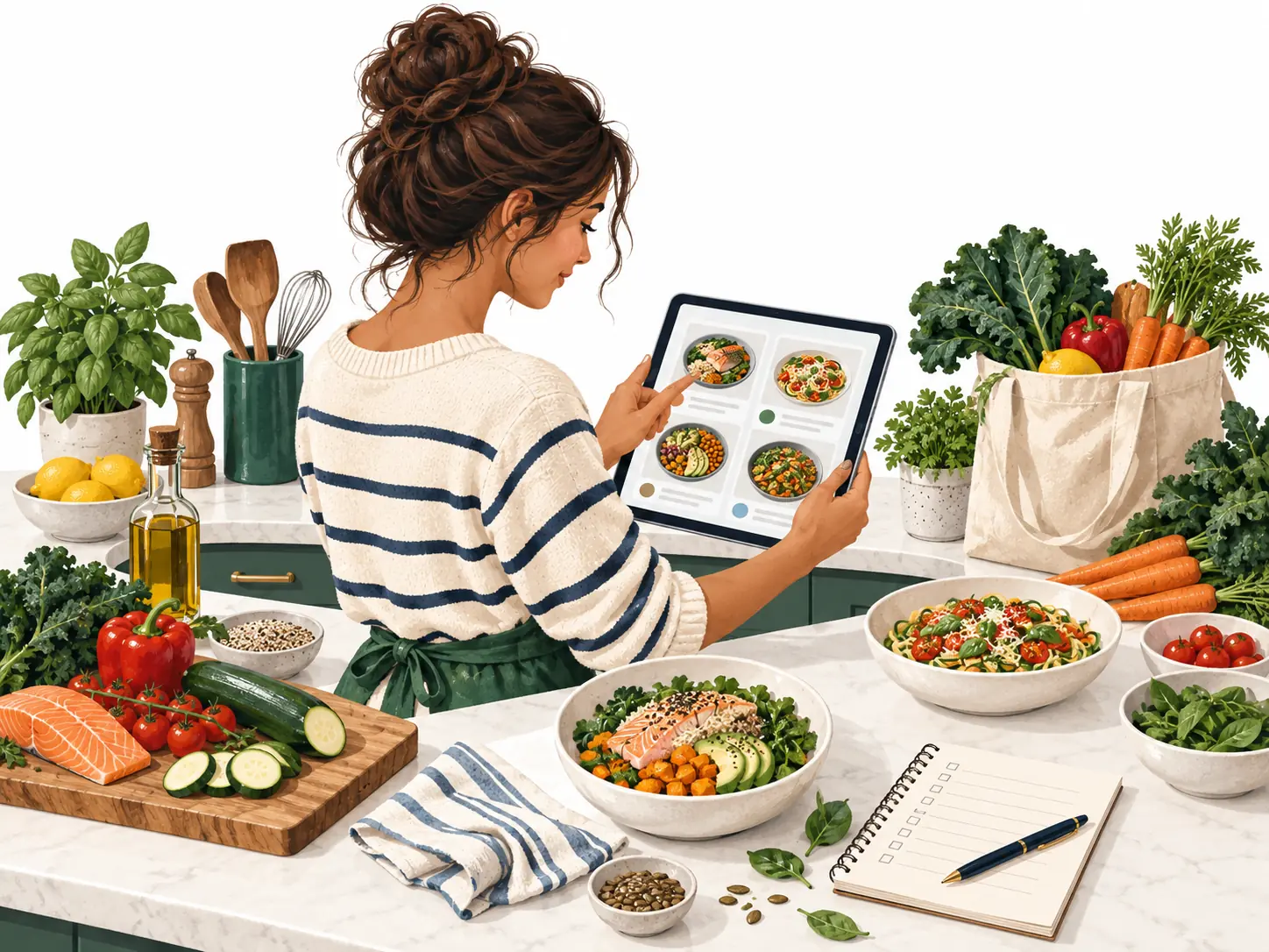 Výběr jídel a příprava nákupu s Meal Prep