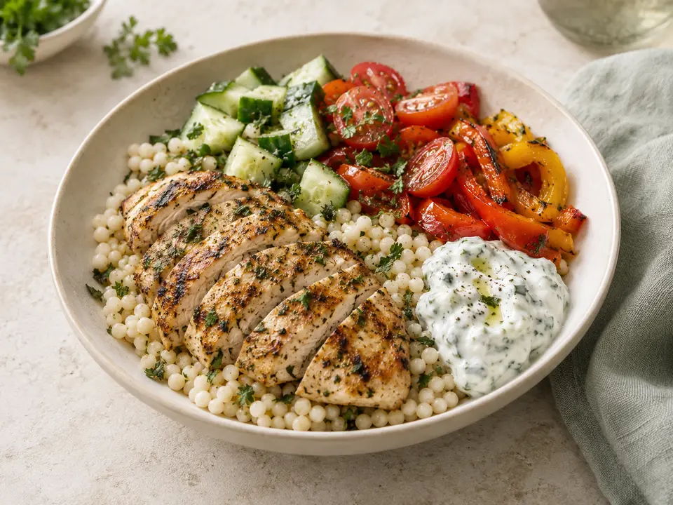 Kuře s perlovým kuskusem